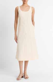 Vince Stretch Cotton Tank Dress
