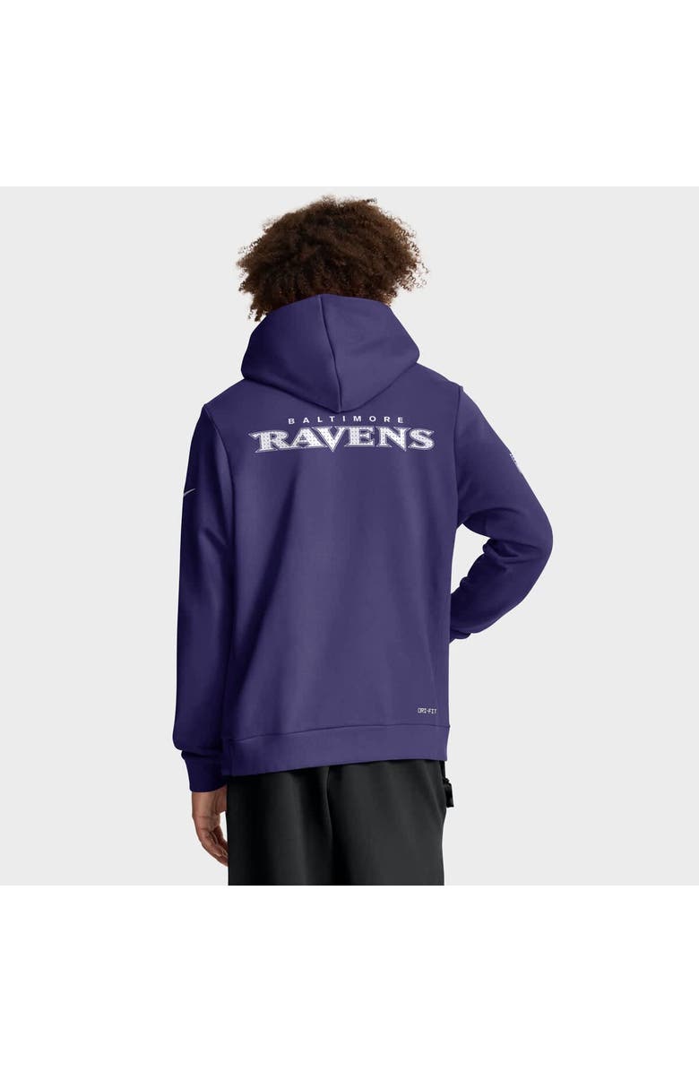 Nike Men's Nike Purple Baltimore Ravens Sideline Initial Home Performance Pullover Hoodie, Alternate, color, Purple