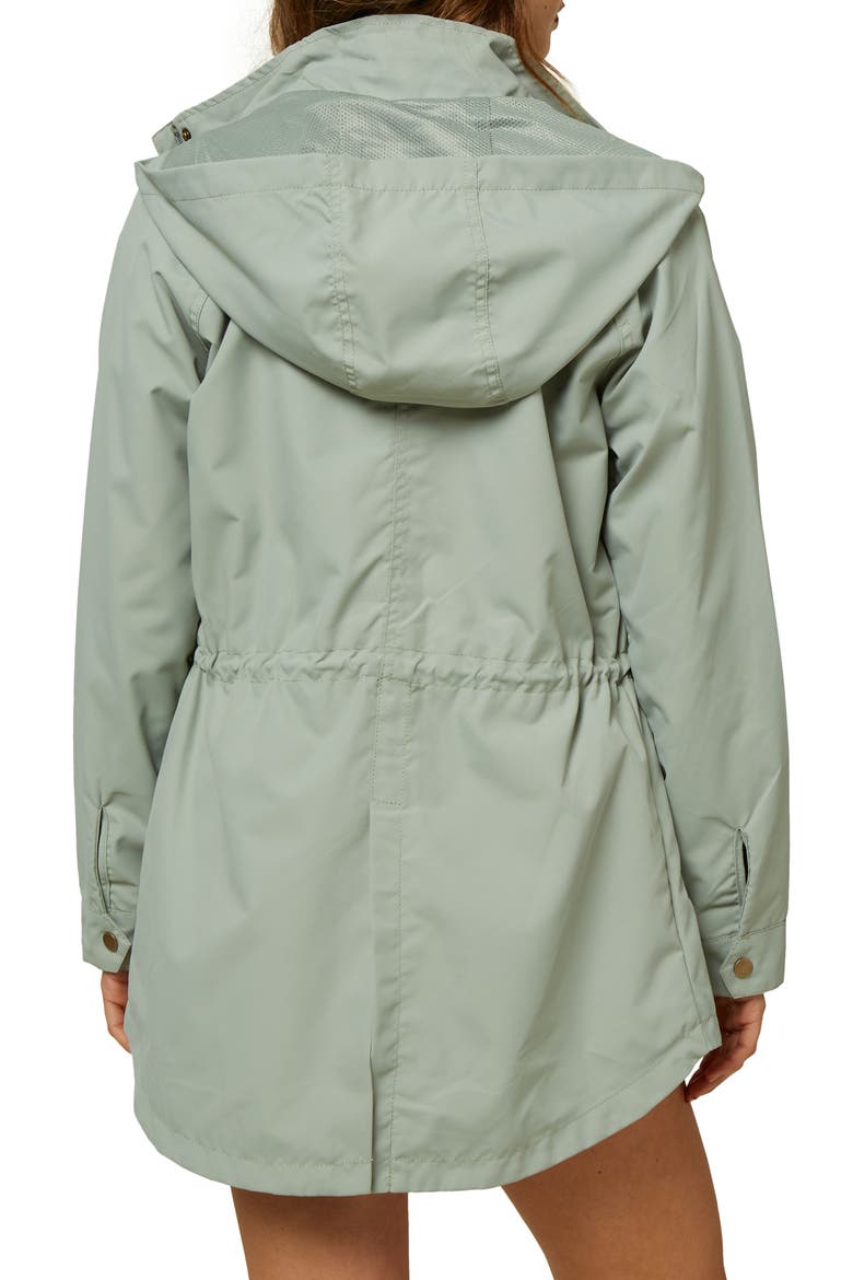 Gayle Water Resistant Hooded Jacket, Alternate, color, WASHED GREEN