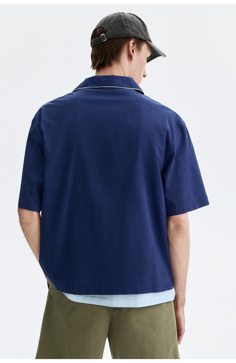H&M Relaxed-fit printed shirt, Alternate, color, Navy Blue/Richmond