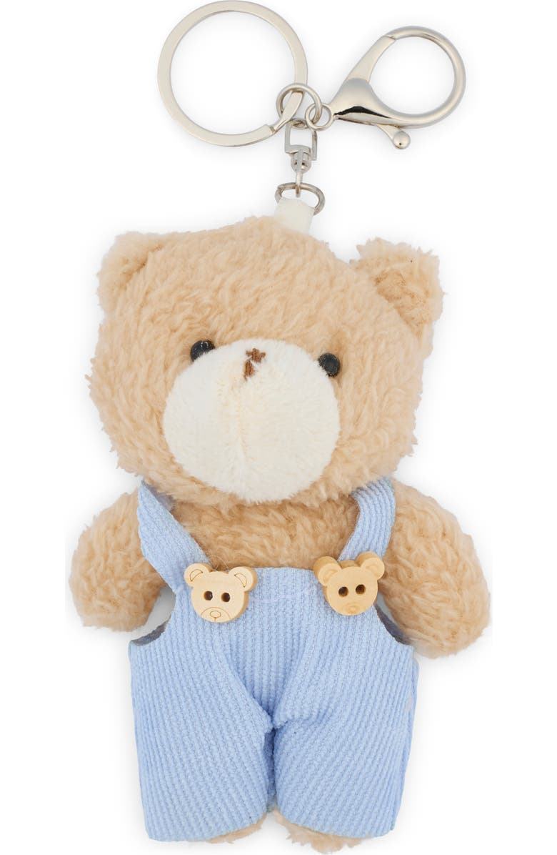 BP. Plush Bear Bag Charm, Main, color, Beige Multi