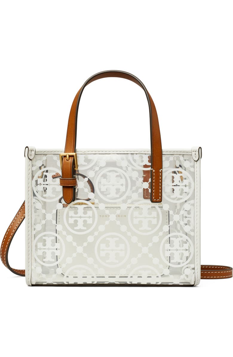 Tory Burch Mini T Monogram Square Tote, Main, color,