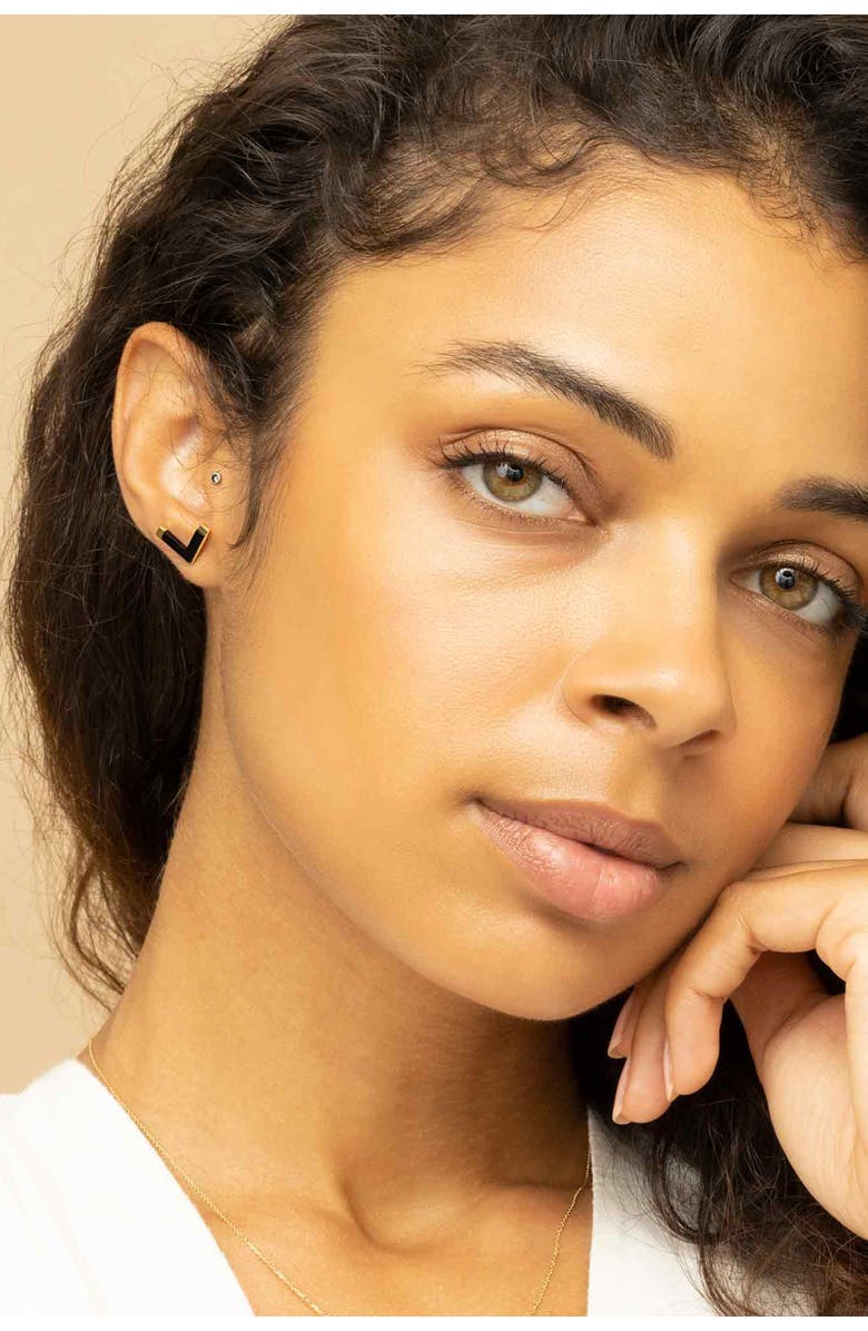 Oradina 14K Yellow Gold Mondrian Studs, Alternate, color, Yellow Gold