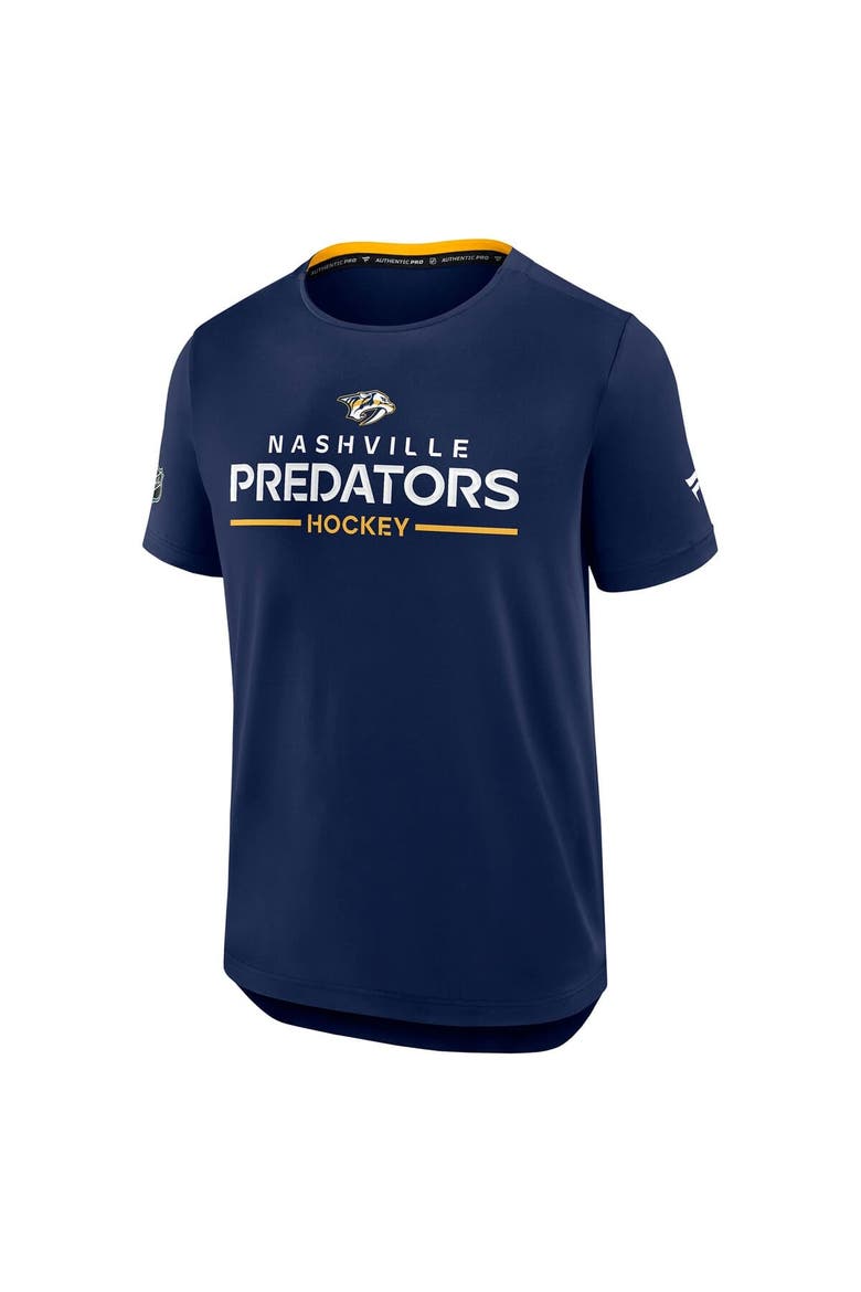 Men's Fanatics Navy Nashville Predators Authentic Pro Rink Tech T-Shirt, Alternate, color, Navy