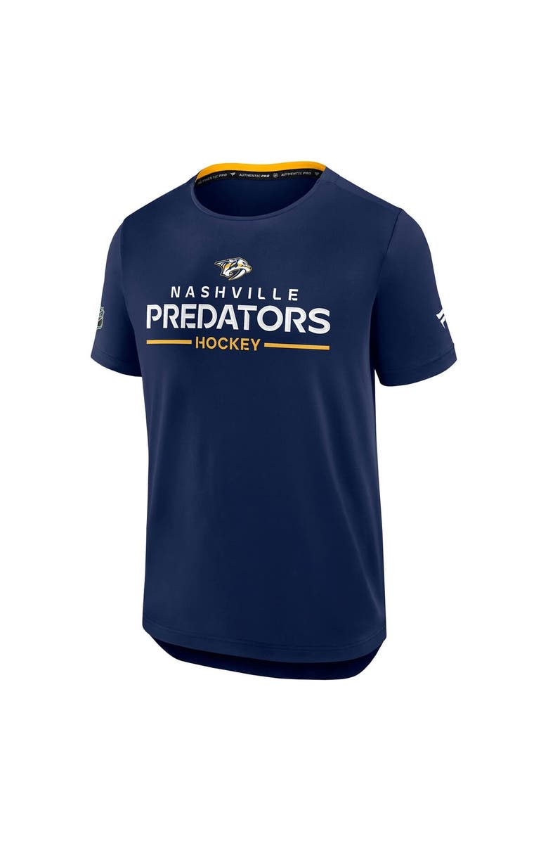 FANATICS Men's Fanatics Navy Nashville Predators Authentic Pro Rink Tech T-Shirt, Alternate, color, Navy