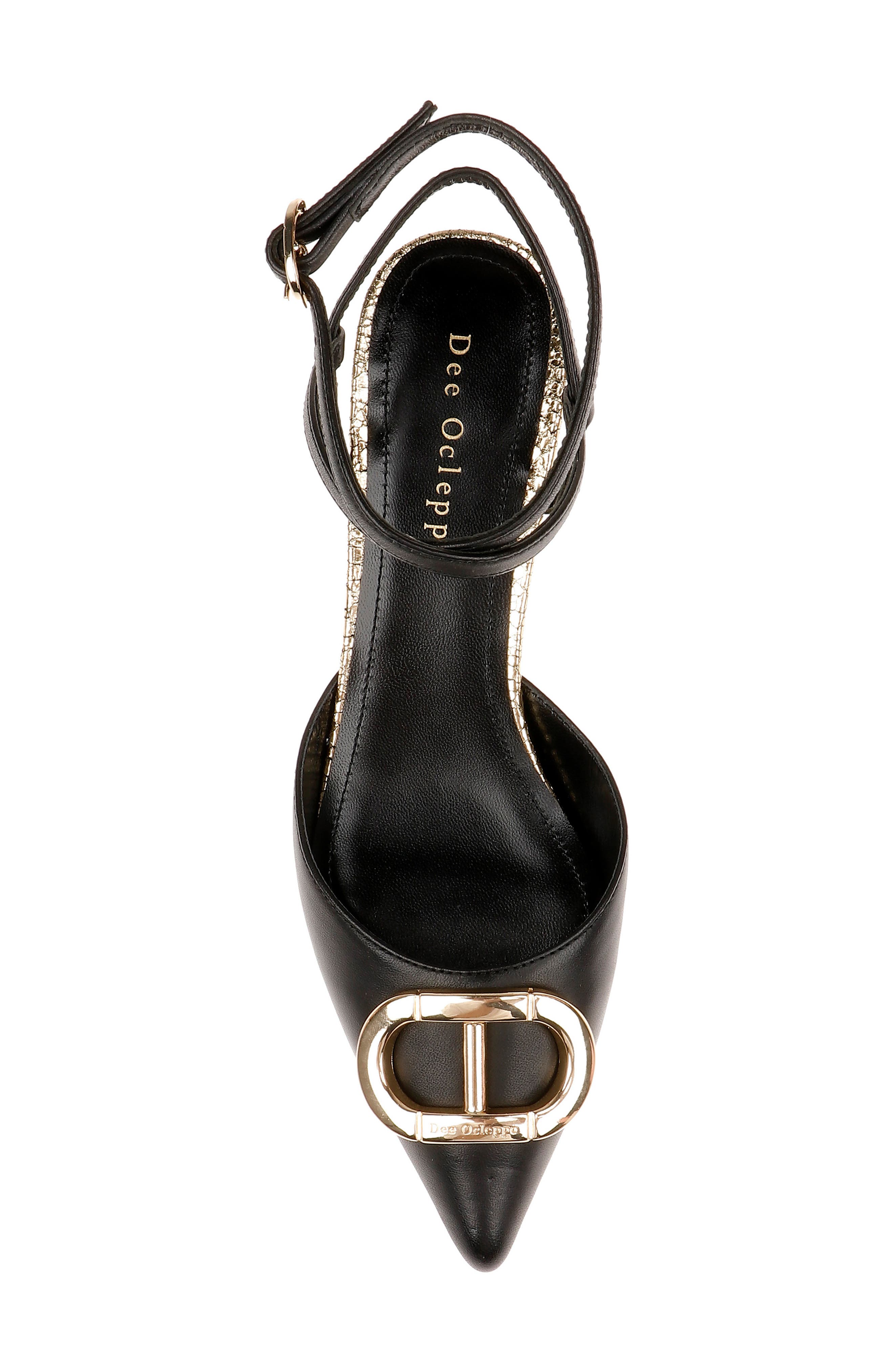 Dee Ocleppo Paige Ankle Strap Pointed Toe Kitten Heel Pump, Alternate, color, 