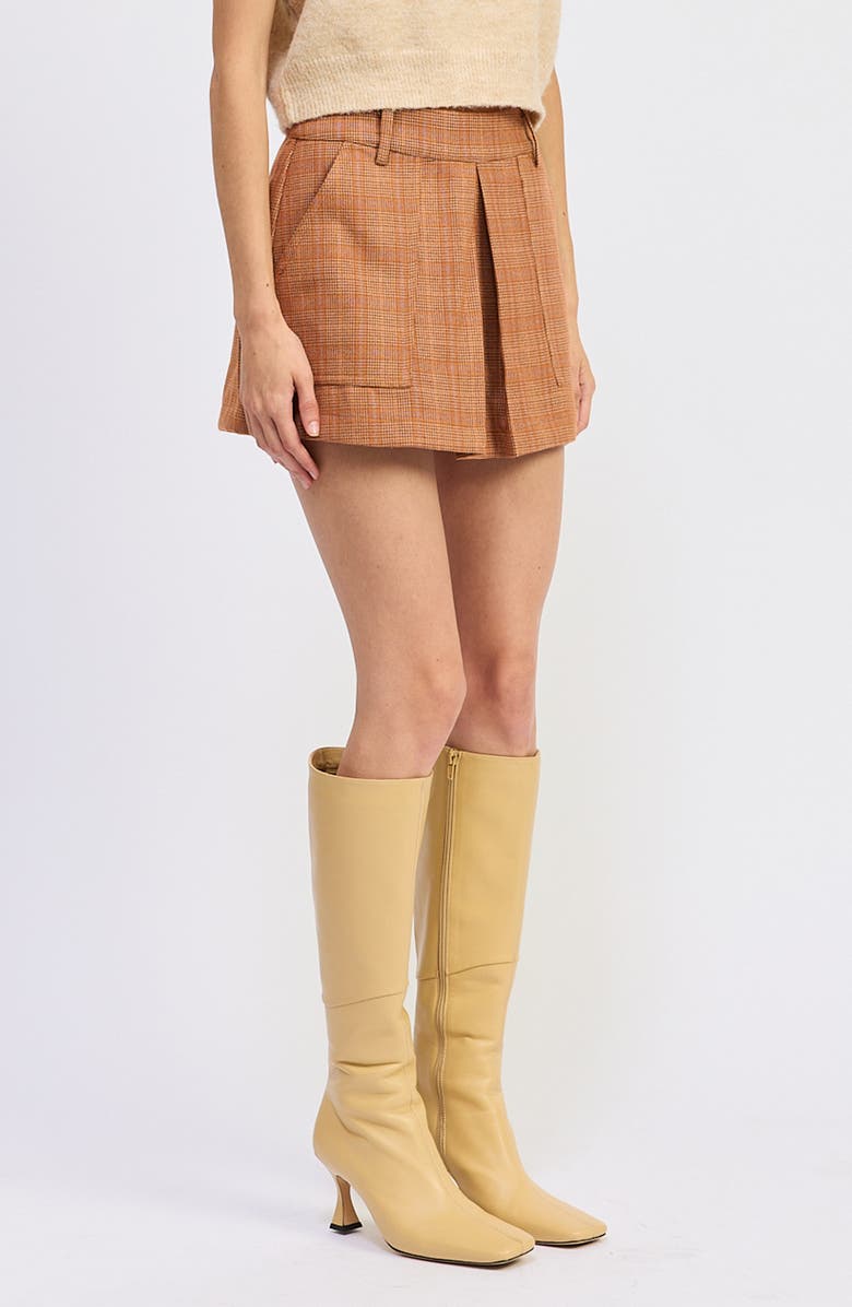 JACQUIE THE LABEL Leighton Plaid Skort, Alternate, color, Burnt Orange