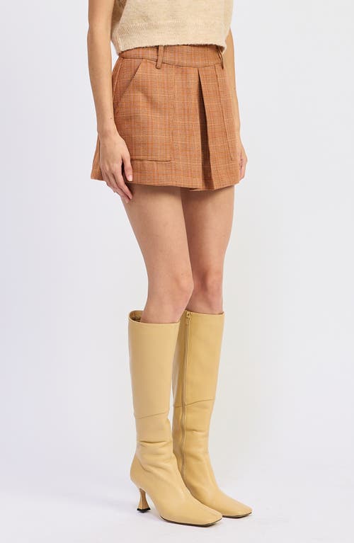 Jacquie The Label Leighton Plaid Skort In Orange