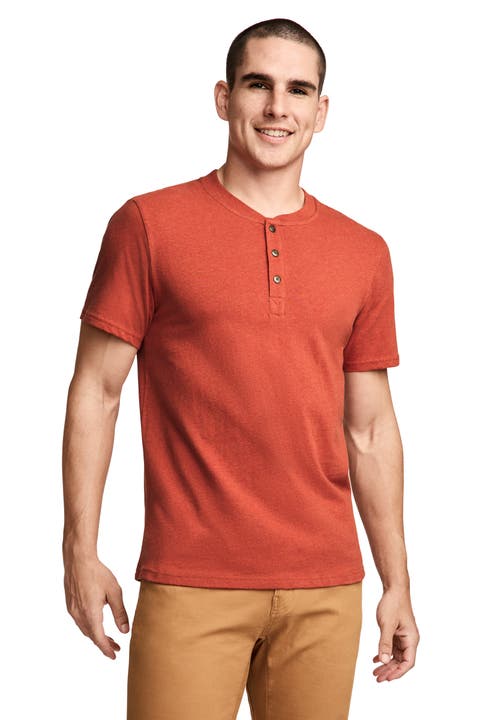 Outdoors by Luke Bryan Men's 100% Cotton Short Sleeve Henley