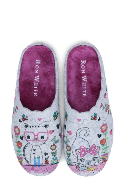 Ron White Lupin Wool Felt Slipper In Pink
