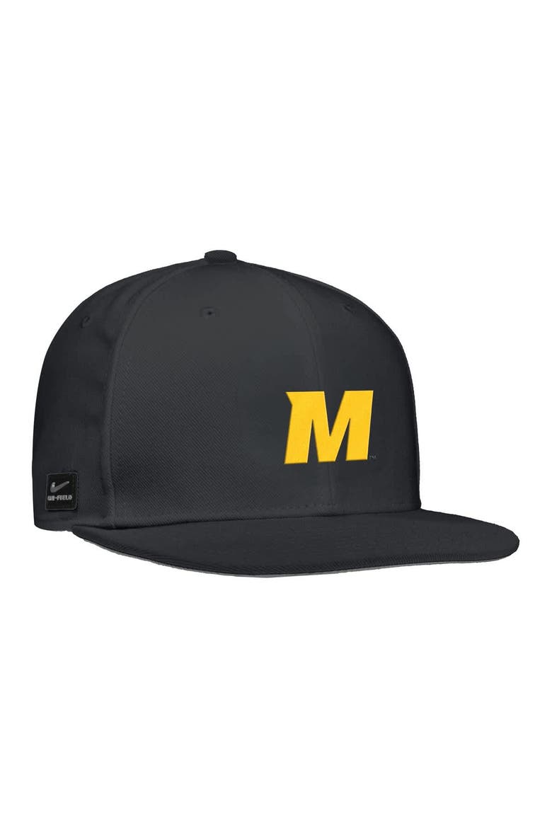 Men's Nike Black Missouri Tigers On-Field Baseball Performance Fitted Hat, Main, color, Black