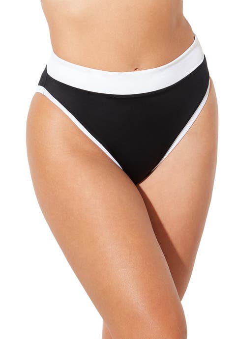 Colorblock High Leg Bikini Bottom