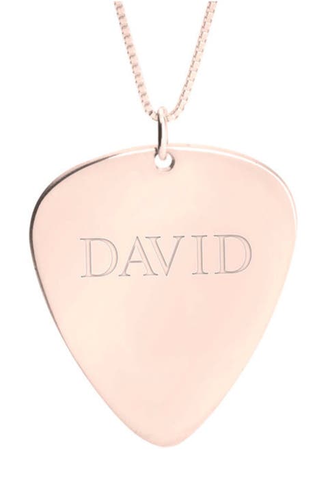 Personalized Guitar Pick Pendant Necklace
