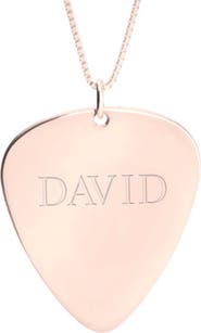 MELANIE MARIE Personalized Guitar Pick Pendant Necklace