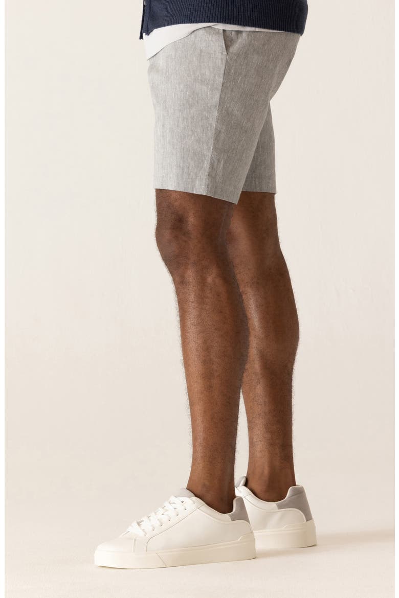 Oasis 8.5-Inch Linen Blend Bermuda Shorts, Alternate, color, BLACK