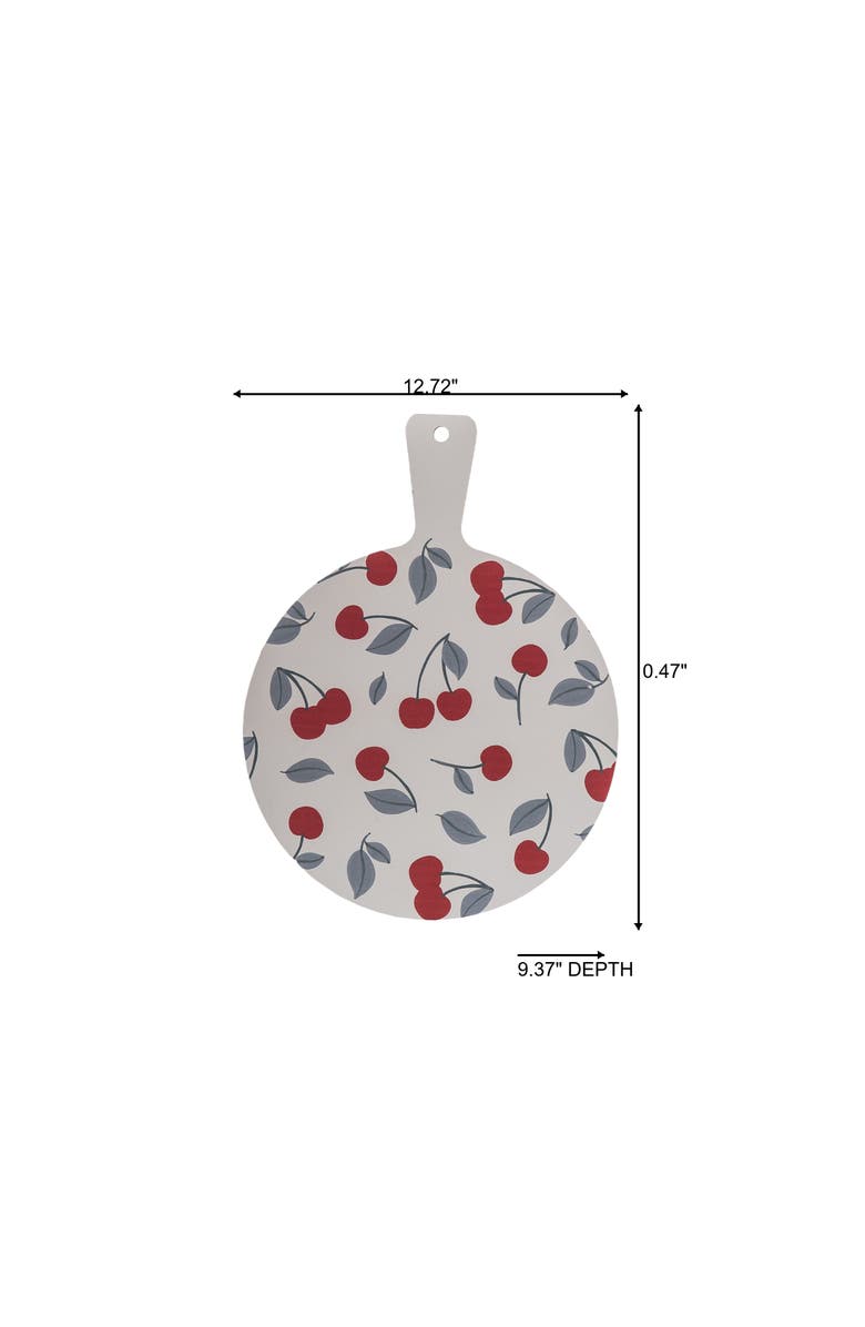 Transpac MDF Cherry Board Red and Green and White for Spring Serving and Entertaining, Alternate, color, Multicolored