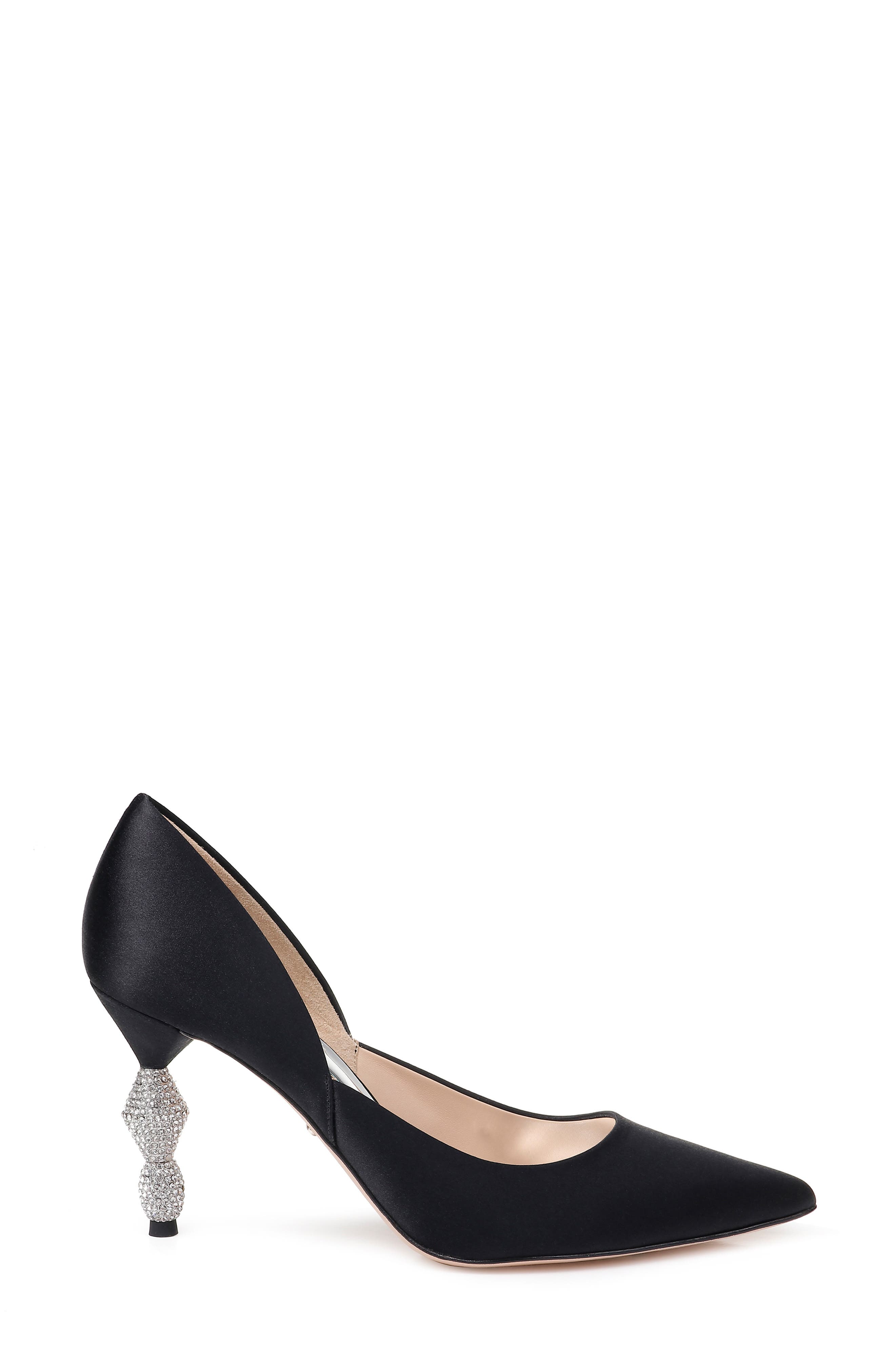 Badgley Mischka Collection Badgley Mischka Evan Crystal Heel Pointed Toe Pump, Alternate, color, 