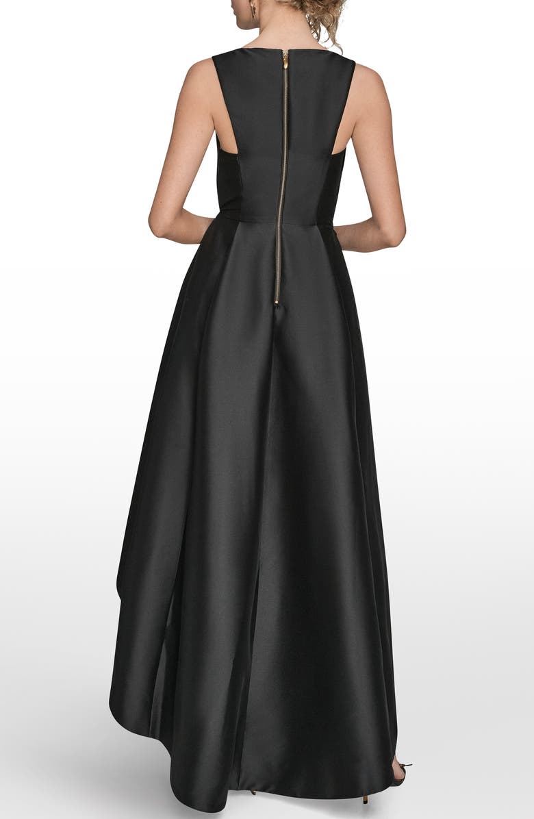 Donna Karan New York High Low Gown, Alternate, color, Black