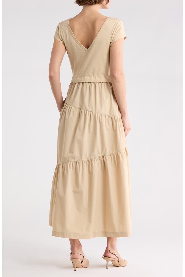Tiered T-Shirt Midi Dress, Alternate, color, OPEN BGE