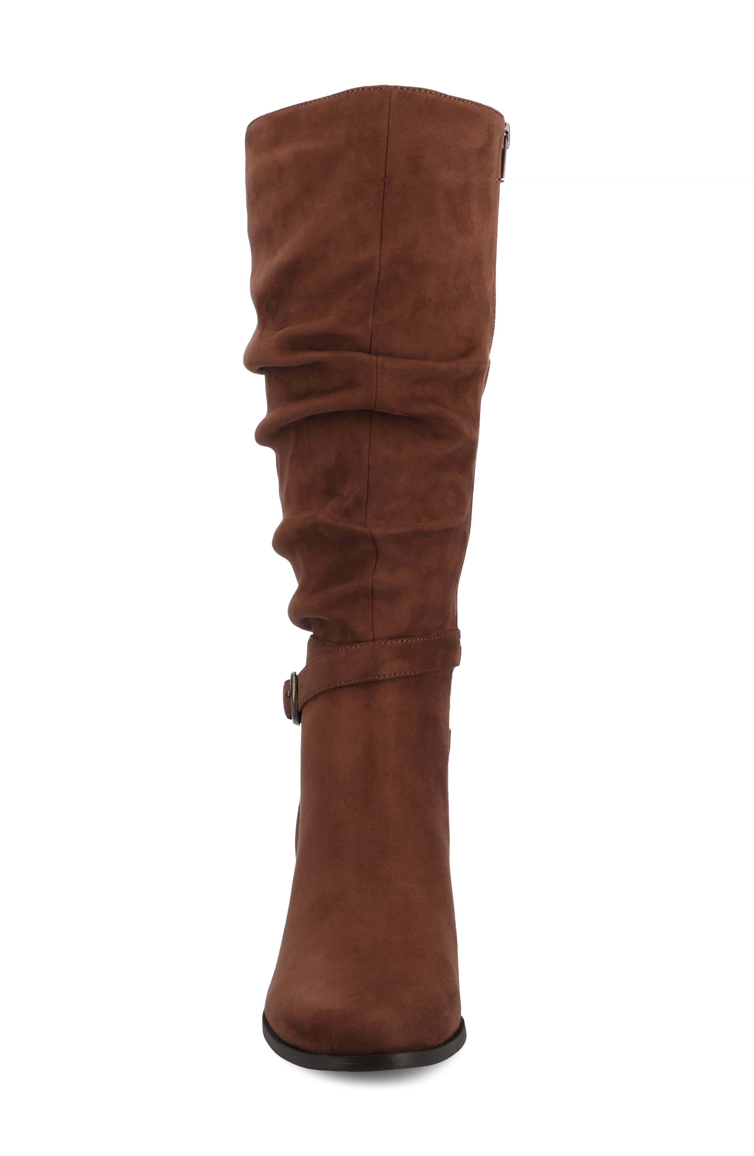 Fernanda Ruched Boot, Alternate, color, CHOCOLATE SUEDE