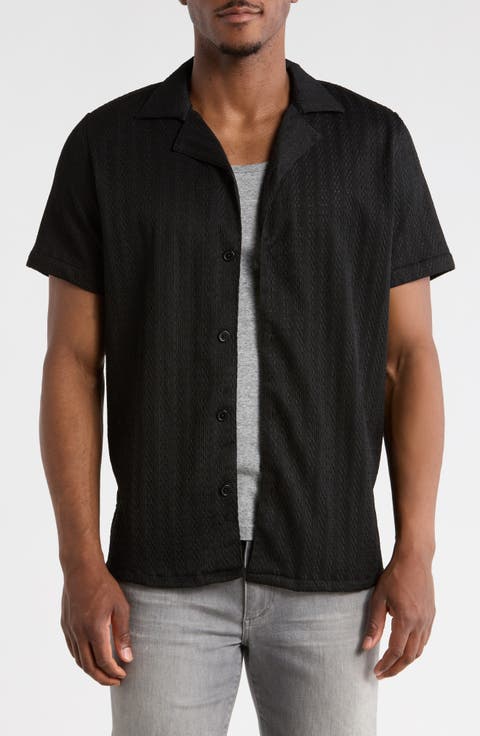 Modern Fit Textured Camp Shirt