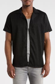 T.R. PREMIUM Modern Fit Textured Camp Shirt