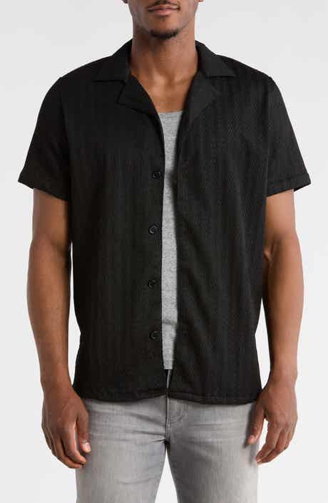Modern Fit Textured Camp Shirt