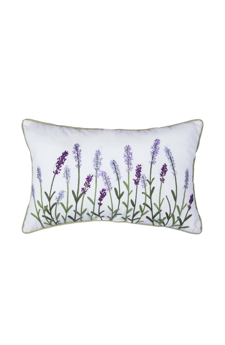 C&F Home Lavender Fields Embroidered Throw Pillow, 14" x 22", Main, color, Purple