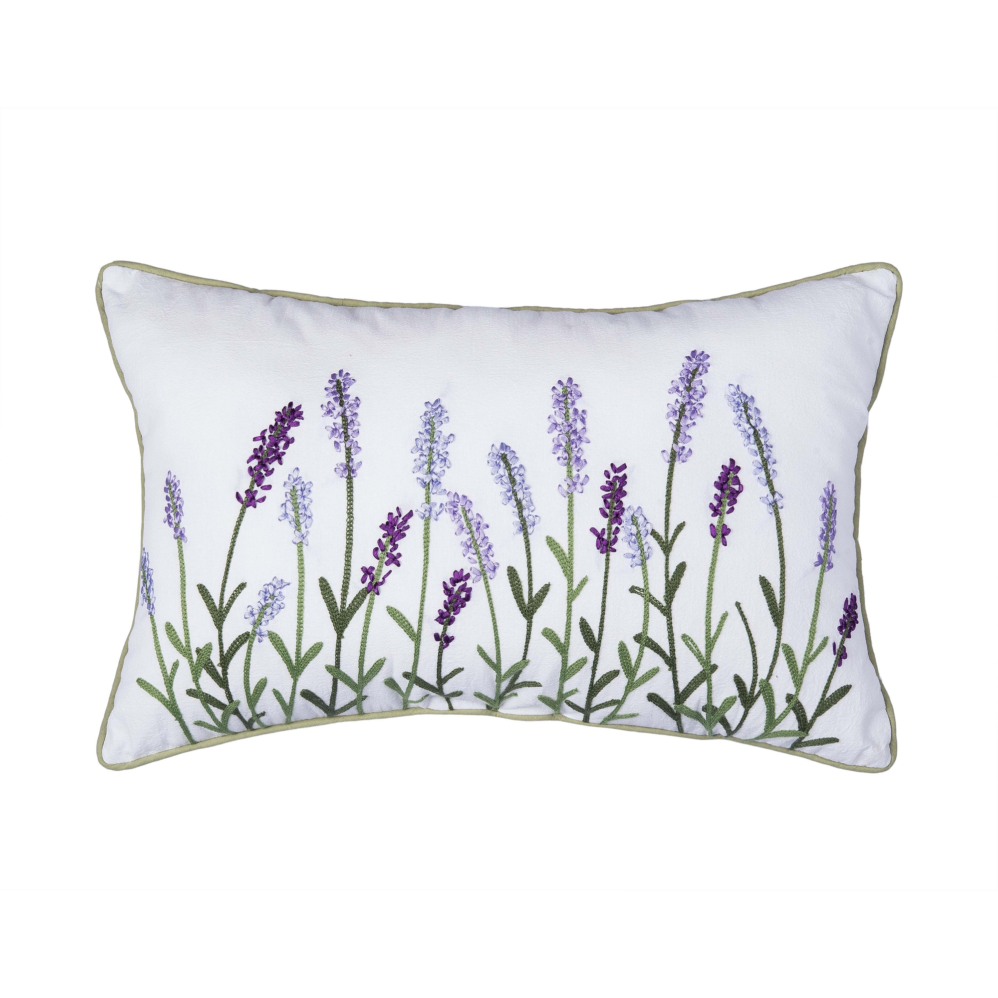 C&F Home Lavender Flower Fields Cotton Blend Mini Spring Accent Pillow 14" x 22" - Purple, Medium