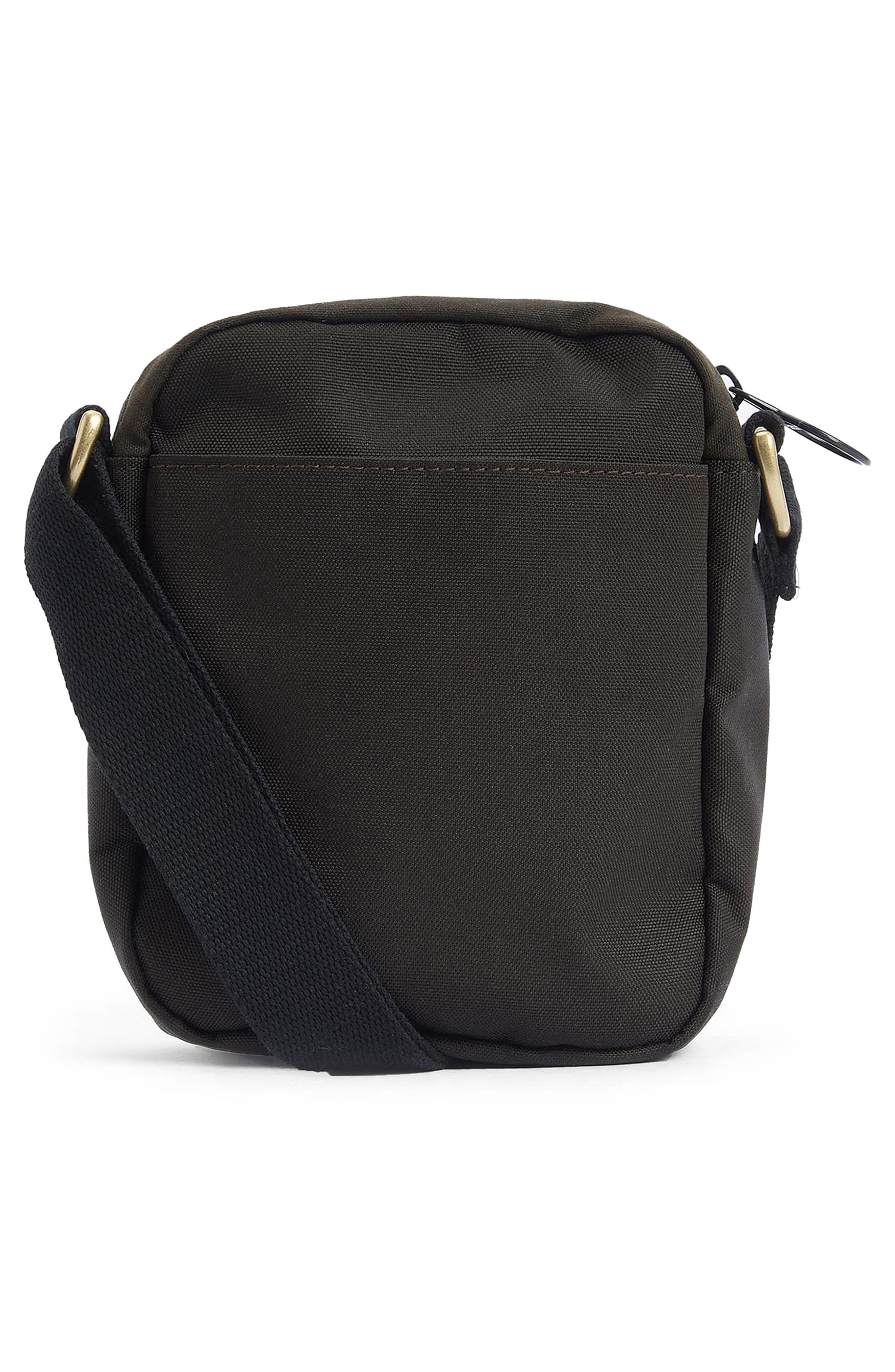 Barbour Field Water Resistant Waxed Cotton Crossbody Bag, Alternate, color, 