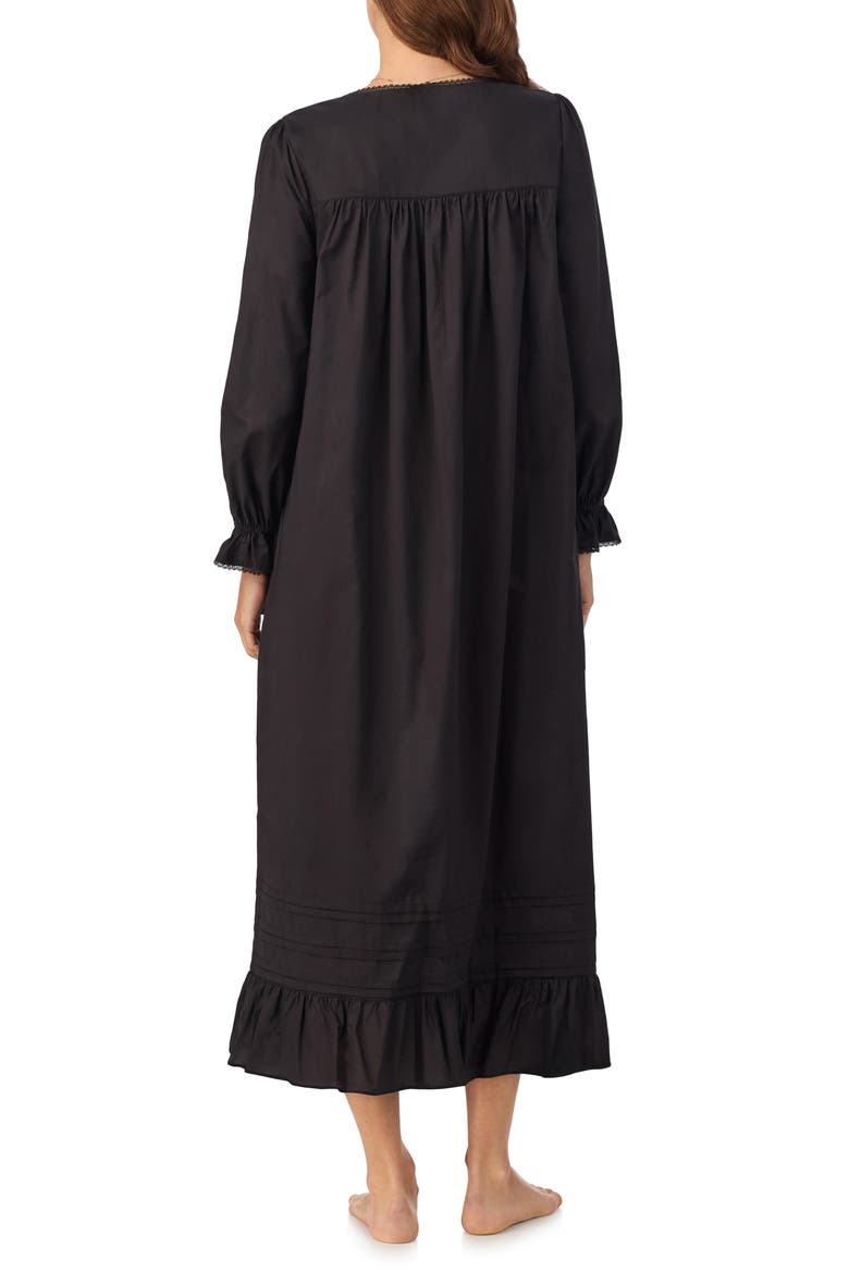 Lace Trim Ballet Nightgown, Alternate, color, BLACK