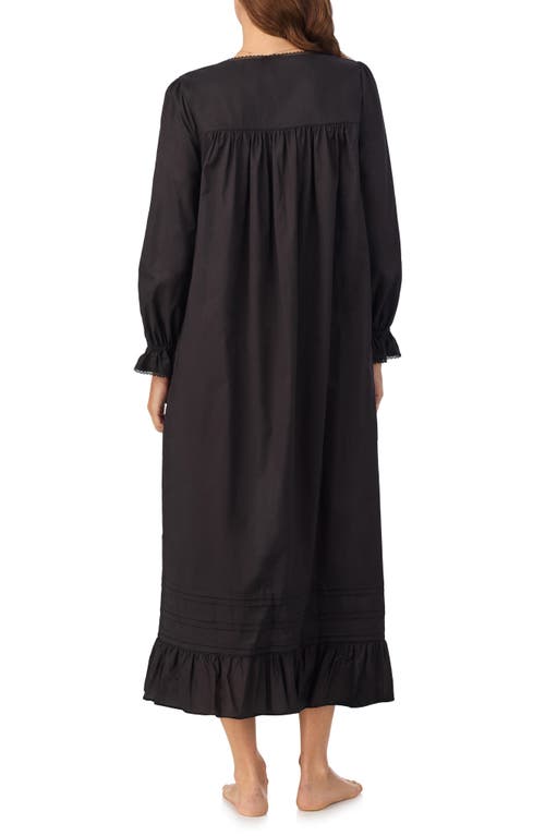 Eileen West Lace Trim Ballet Nightgown In Black