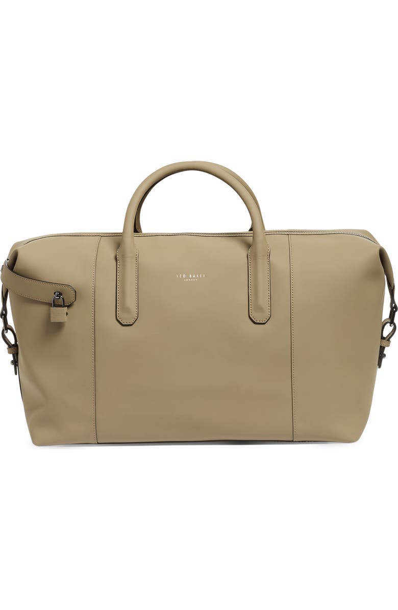Ted Baker London Cronos Leather Duffel Bag, Alternate, color,