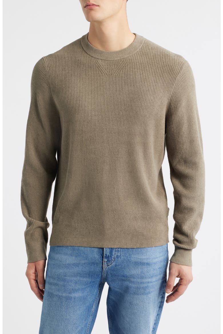 Horso Crewneck Sweater, Main, color, OPEN BROWN
