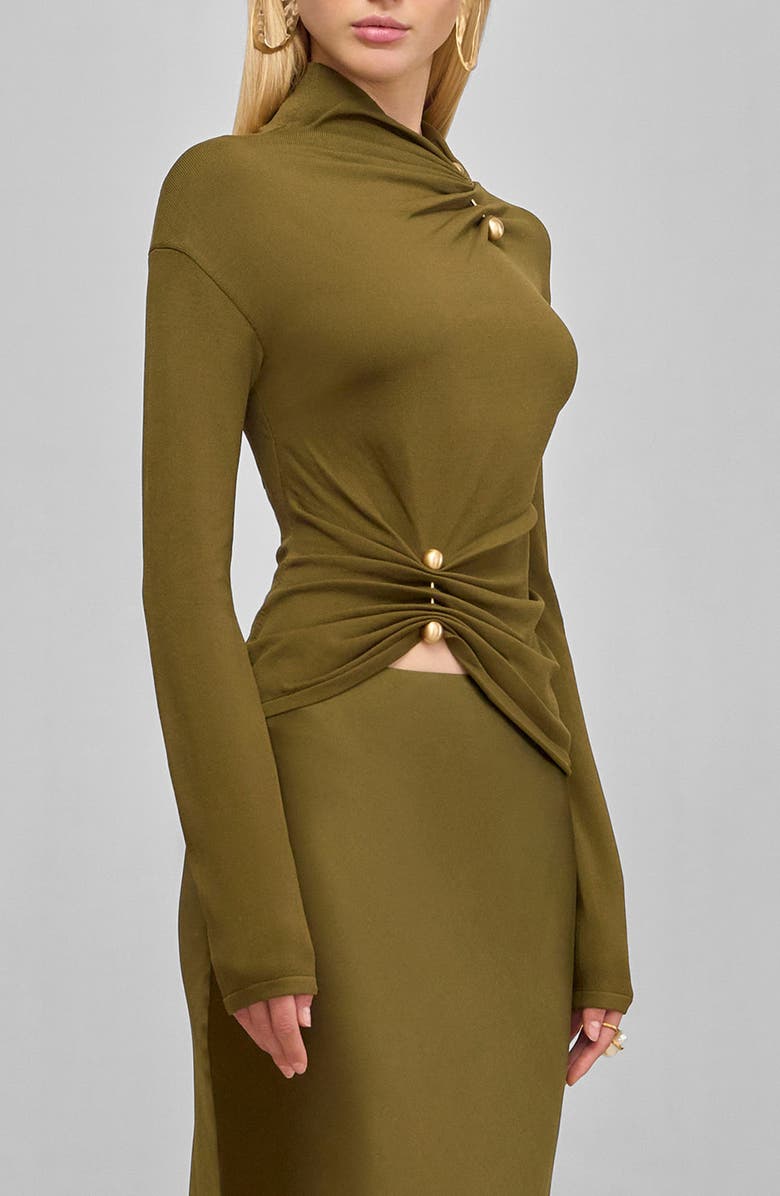 Cult Gaia Callie Asymmetric Neck Top, Alternate, color, Rosemary