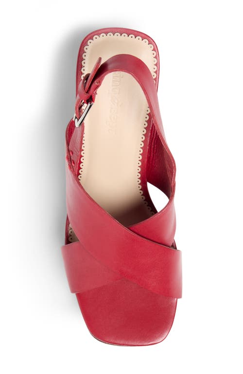 Cinq À Sept Vinny Platform Wedge Sandal In Burgundy