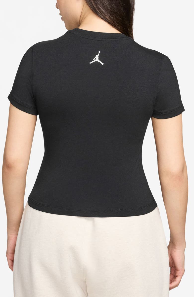 Jordan Trompe l'Oeil Embroidered T-Shirt, Alternate, color, Black/ White