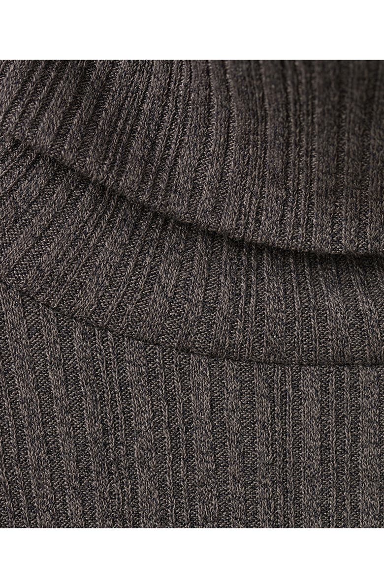 MANGO Turtleneck Flare Sleeve Rib Sweater, Alternate, color, 