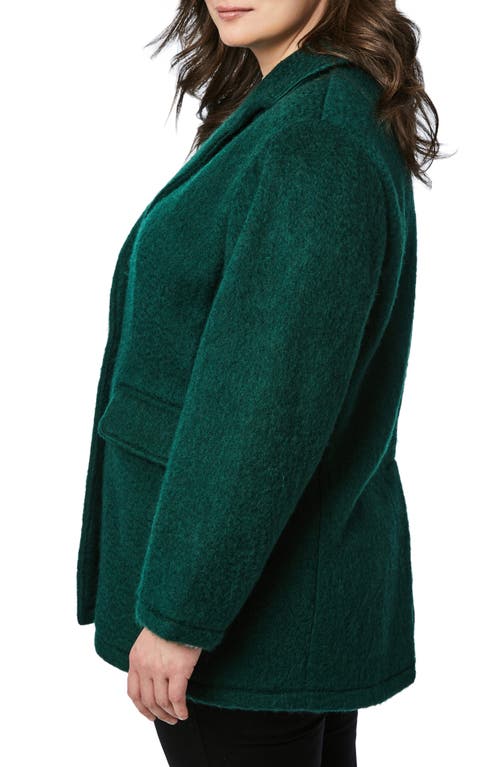 Bernardo Textured Knit Blazer In Green