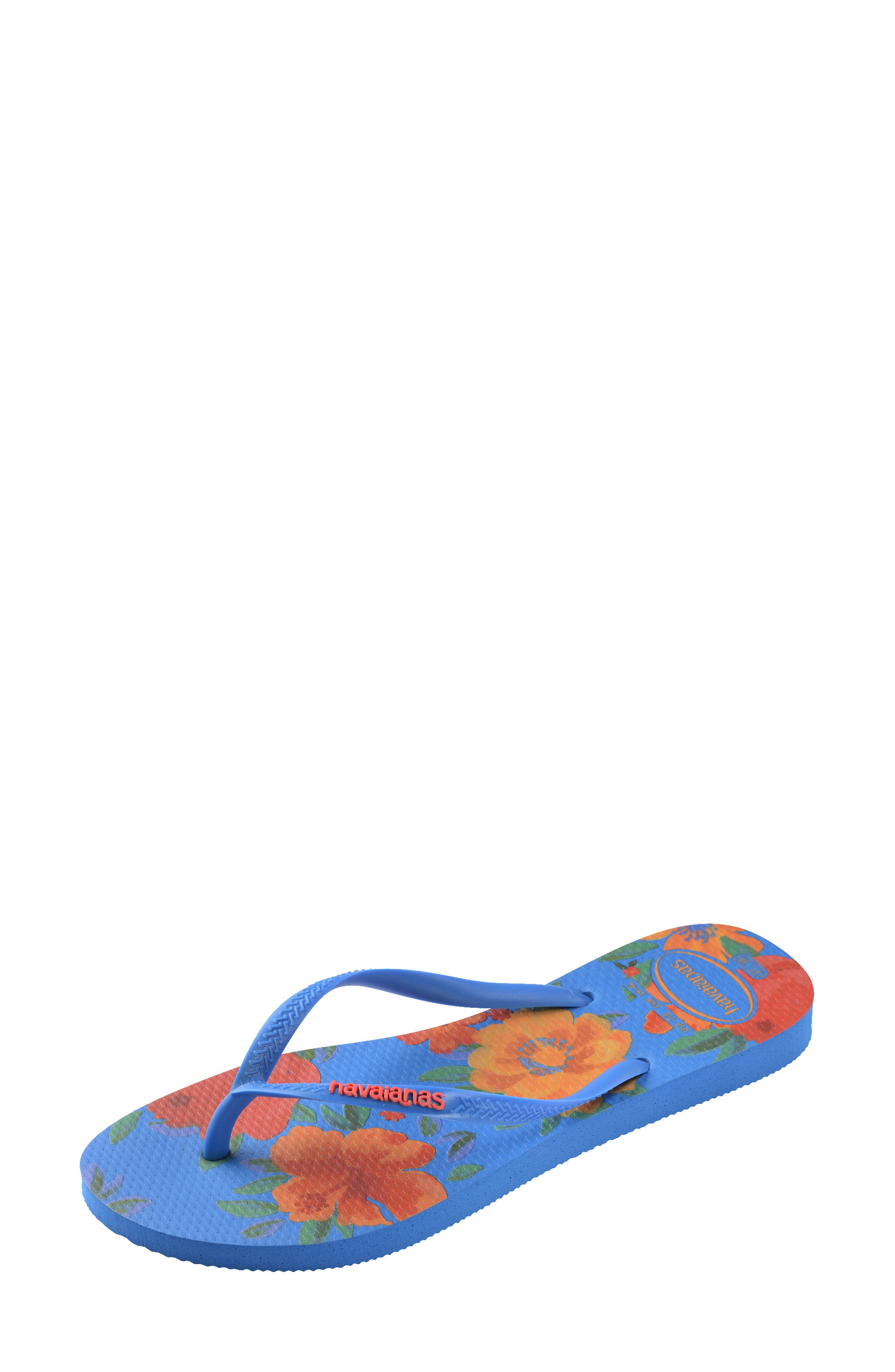 Havaianas Slim Summer Bliss Flip Flop, Alternate, color, Brilliant Blue