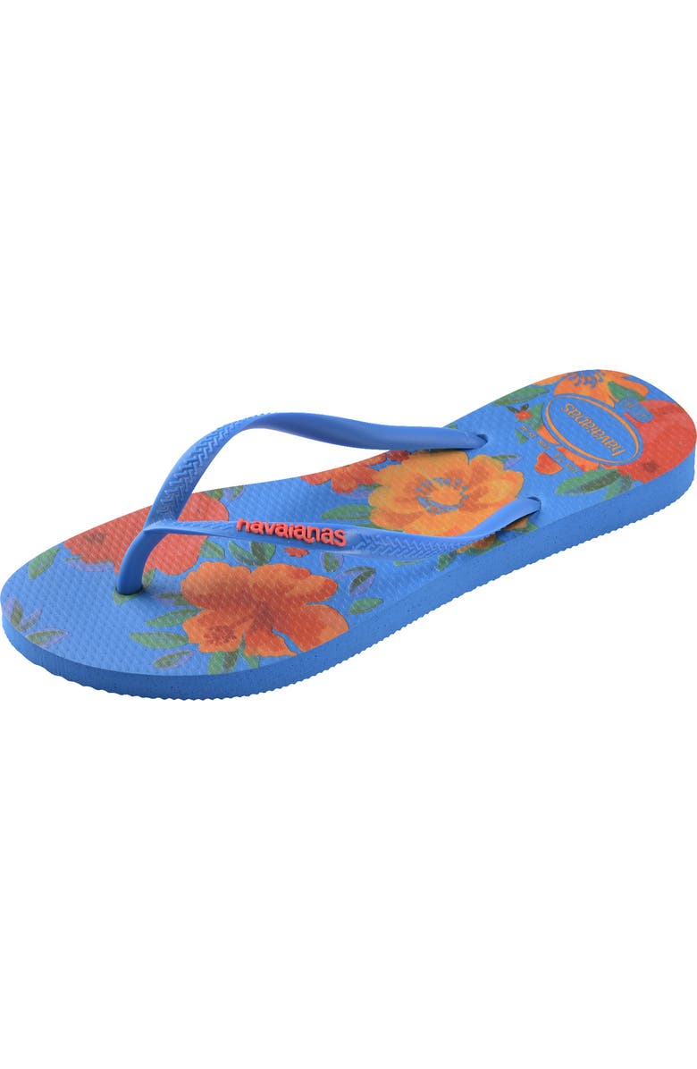 Havaianas Slim Summer Bliss Flip Flop, Alternate, color, Brilliant Blue