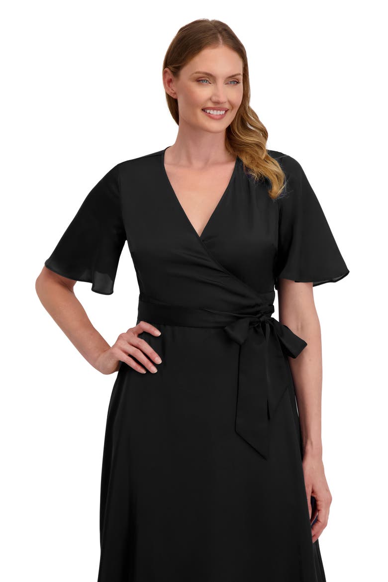 Madison Faux Wrap Maxi Dress, Alternate, color, BLACK ONYX