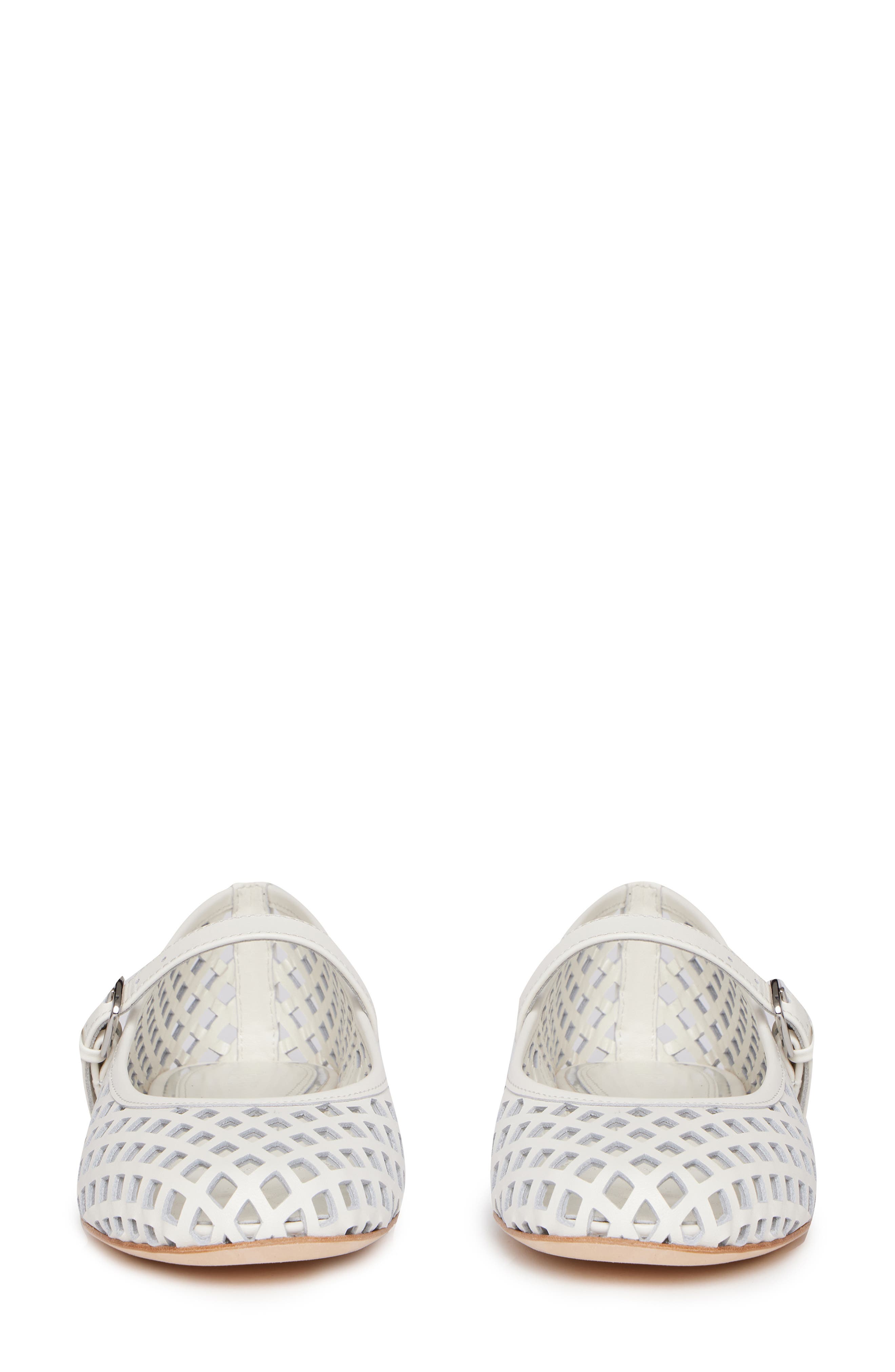 PAIGE Jaden Cutout Mary Jane Flat, Alternate, color, Cream