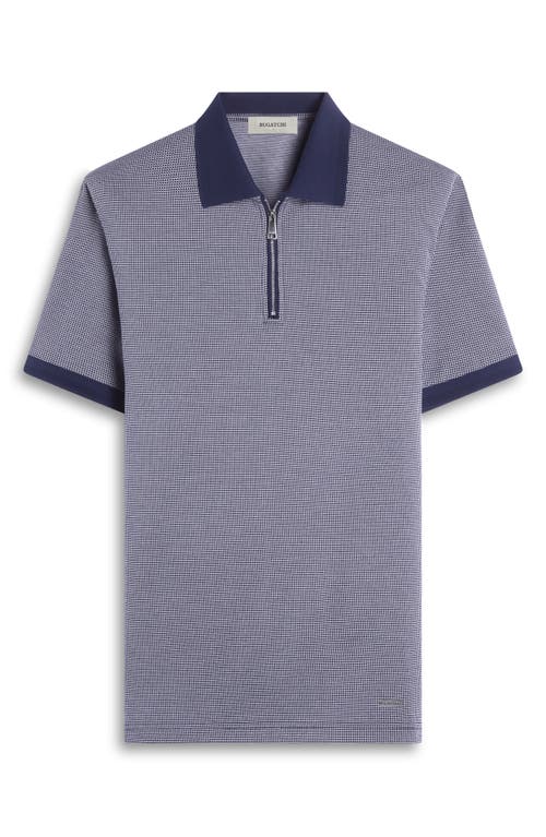 Bugatchi Contrast Trim Zip Polo