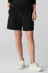 Eileen Fisher Stretch Organic Cotton Drawstring Shorts