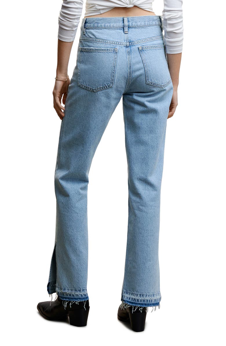 MANGO Released Hem Straight Leg Jeans, Alternate, color, 
