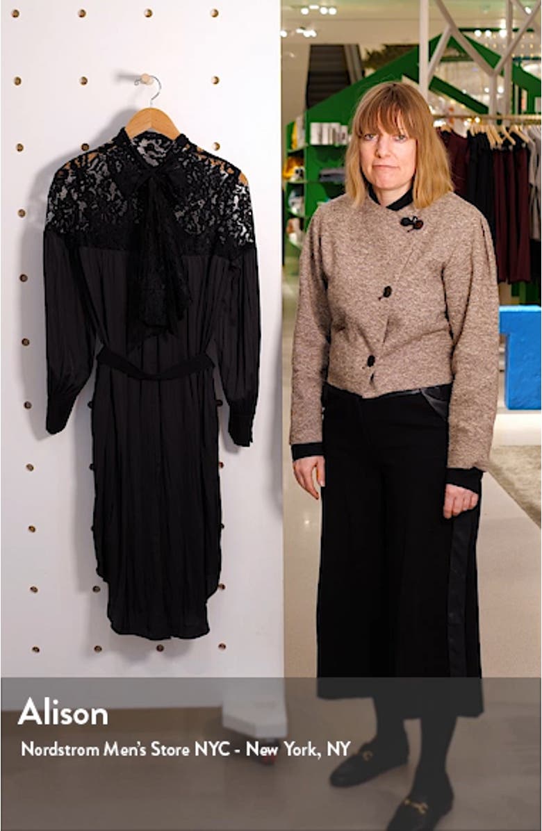 Lace Panel Long Sleeve Dress, sales video thumbnail