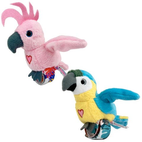Birds 2 Pack, Cockatoo and Blue Parrot Interactive Plush Toy