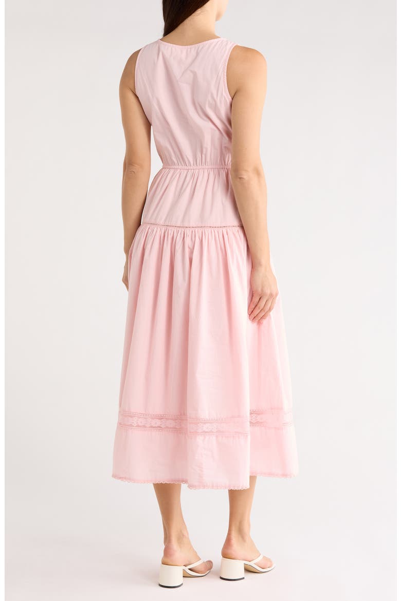 Cotton Poplin Midi Dress, Alternate, color, PINK