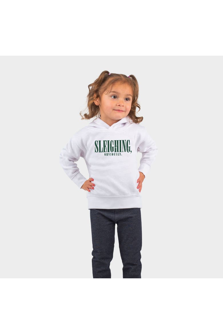 Sleighing, Obviously Hoodie Toddler, Main, color, White